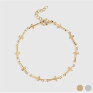Elegant Gold Cross Bracelet